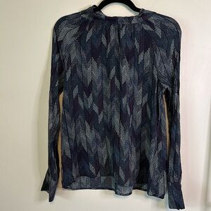 Anthropologie Cloth & Stone Dotted Herringbone high neck Blouse